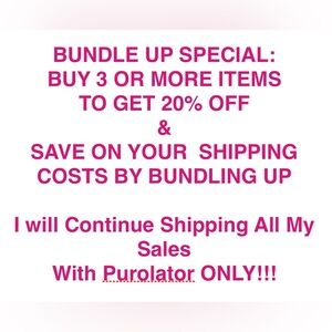 BUNDLE UP SPECIAL, any 3 items or more, 20% OFF